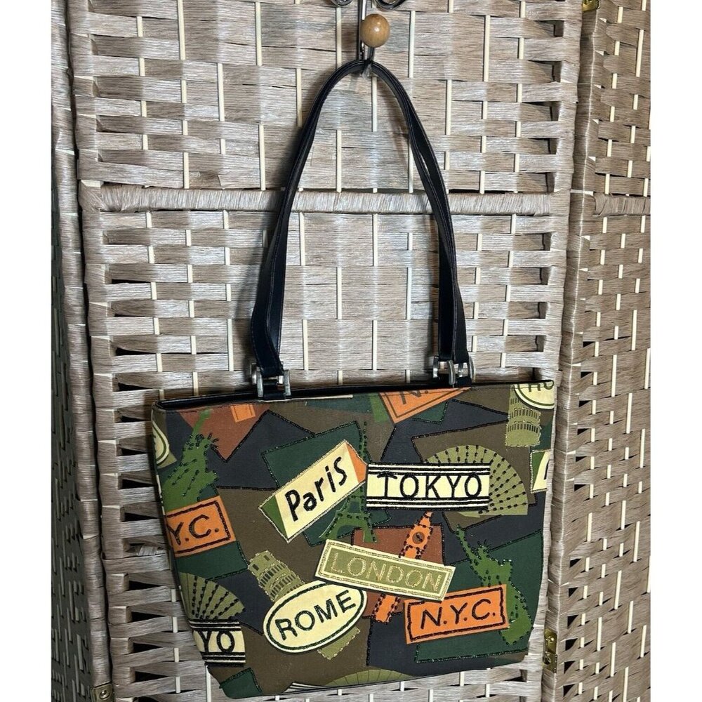 Prezzo World Traveler Shoulder Purse Handbag Around The World Shoulder Beaded